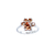 Anillo de Plata Mujer Con Piedras, Huellita (1342P) - comprar online