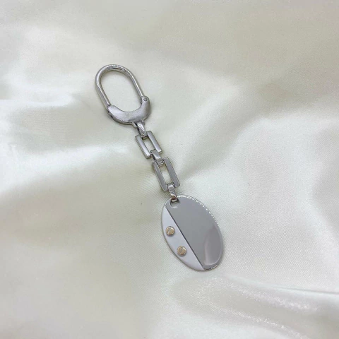 Llavero plata oval (93004C) - comprar online