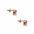 Aros de Oro con piedra Redonda (9007D) - Joyeria El Rubi