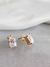 Aros de Oro con piedra Rectangular (9003) - comprar online