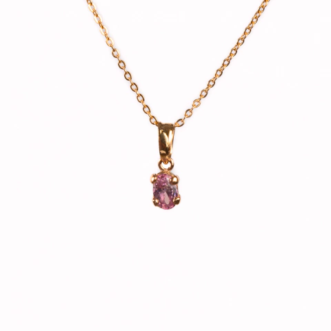 Colgante de Oro Mujer Con Piedras, Oval (9537D) - comprar online