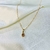 Colgante de Oro Mujer Con Piedra Redonda (9505D) - Joyeria El Rubi
