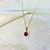 Colgante de Oro Mujer Con Piedra Redonda (9506) - tienda online