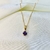 Colgante de Oro Mujer Con Piedra Redonda (9506) - Joyeria El Rubi