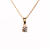 Colgante de Oro Mujer Con Piedra Redonda (9505D)
