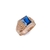 Anillo de Oro Hombre Piedra Cuadrada (A754D) - Joyeria El Rubi