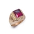 Anillo de Oro Hombre Piedra Cuadrada (A802D) - comprar online