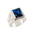 Anillo de Plata Hombre con Piedra (A819P) - comprar online