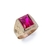 Anillo de Oro Hombre Piedra Cuadrada (A819D) - comprar online