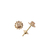 Aros de Oro Sombrero Chino con Piedra B551D - Joyeria El Rubi