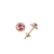 Aros de Oro Sombrero Chino con Piedra B551D - tienda online