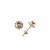 Aros de Oro Sombrero Chino con Piedra B551D