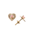Aros de Oro Corazón con Piedra B556D - tienda online