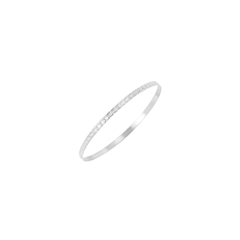 Pulsera Esclava de Plata Mujer Cincelada (L119P)