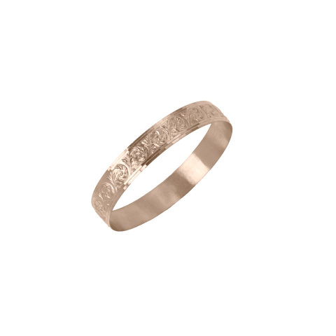 Pulsera Esclava de Oro Mujer Cincelada (L134)