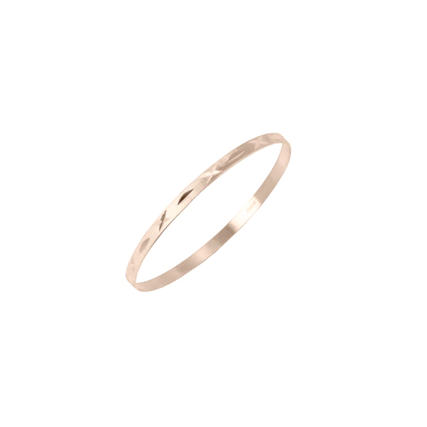 Pulsera Esclava de Oro Mujer Cincelada (L204D)