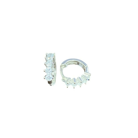 Aros de Plata Argollas con Piedras (22014P)