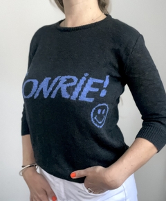 Remera tejida Sonrie