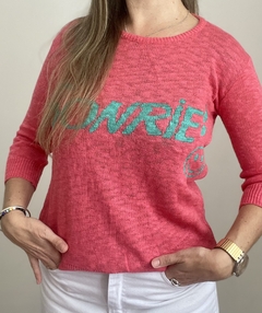 Remera tejida Sonrie - comprar online