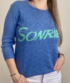 Remera tejida Sonrie