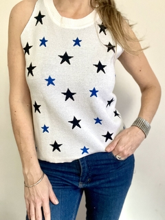 musculosa tejida cielo - comprar online