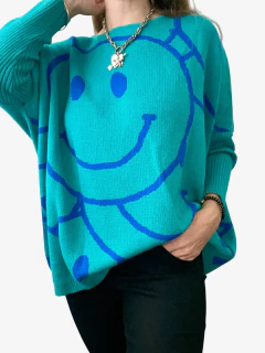 Maxisweater Smile Aqua en internet