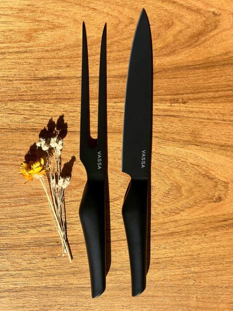 SET DE ASADO ACERO INOXIDABLE NEGRO - comprar online