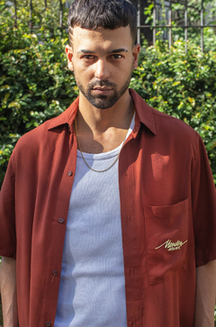 Camisa Twill Bordeaux en internet