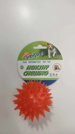 JUGUETE PELOTA CON LUZ Y CHIFLE 5CM ( CÓD AF24039 ) COLORES SURTIDOS - Veterinaria Etienot