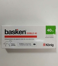 BASKEN DOBLE ( ANTIPARASITARIO INTERNO, 4 COMPRIMIDOS ) PERRO HASTA 40KG - comprar online