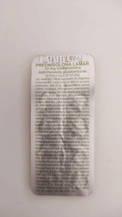 PREDNISOLONA 20MG 10 COMPRIMIDOS ( LAMAR ) en internet