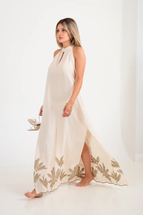 Vestido largo Halter - comprar online