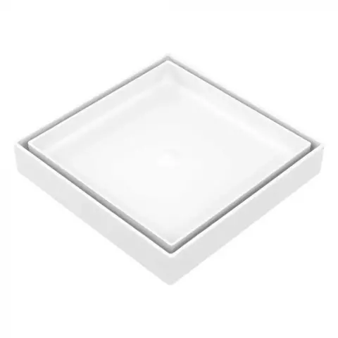 Ralo Oculto Amatacasa Branco 15x15 cm