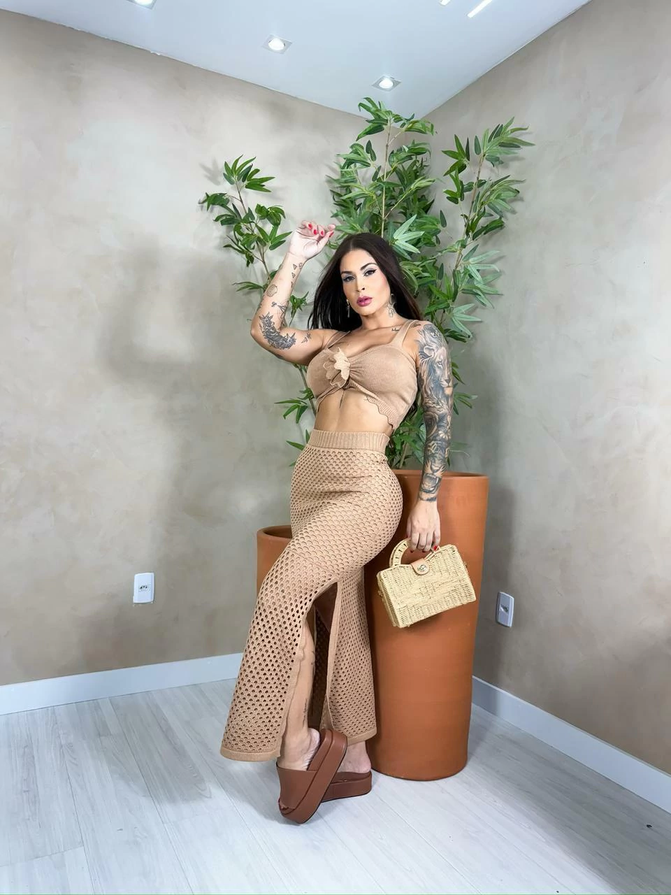 conjunto crochê