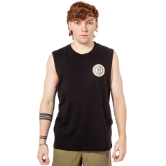 Remera Sin Manga DC Old Head Negro - comprar online