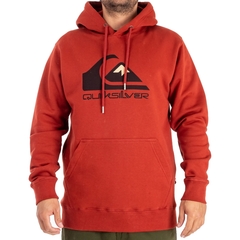Buzo Canguro Quiksilver Mw Logo Front Tomate