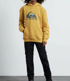 Buzo Canguro Quiksilver Mw Logo Front Amarillo - comprar online