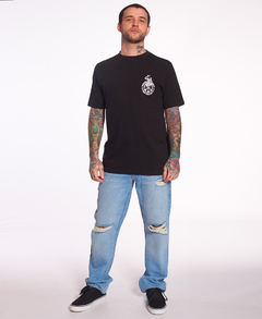 Jean Volcom Straight Solver Vintage Blue Ripped