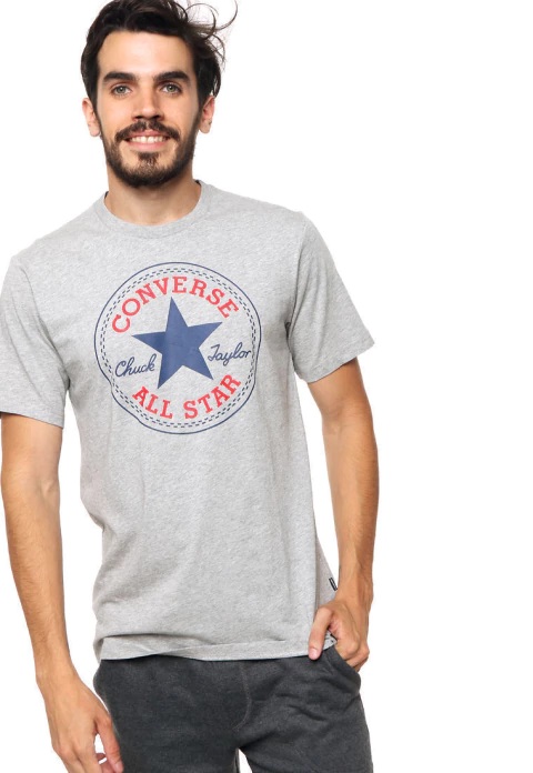 Remera Converse Patch Gris - comprar online