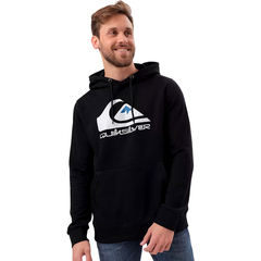Buzo Canguro Quiksilver Mw Logo Front Negro