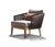 Sillon simple en cuerda y madera con almohadones Sunbrella ® - comprar online