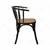 Silla BISTRO negra y rattan base madera - comprar online