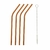 Sorbetes de acero inoxidable BRONCE con limpiador set x4 unid.