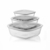 Set x3 contenedores tupper clear tapa GRIS Guzzini®