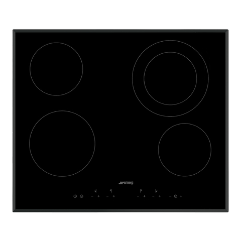 Anafe SMEG® vitroceramico 60cm 4 zonas modelo SE364ETB-AR