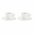 Set taza y plato de cafa GOCCE clear 4 piezas GUZZINI