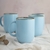 Jarro mug de porcelana Blue Matte Set x 4