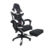 Sillon regulable GAMMER black & white con apoya pie