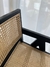 Silla de madera negra JEANNERET con esterilla rattan - comprar online