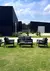 Set de exterior DOLLA 1 sillon 2 cuerpos + 2 sillones 1 cuerpo + mesa ratona aluminio gris y soga ropa INCA ® en internet